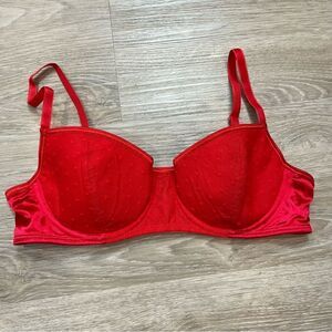 Elizabeth Dream Red Mesh and Satin Balconette neckline A80 or A32